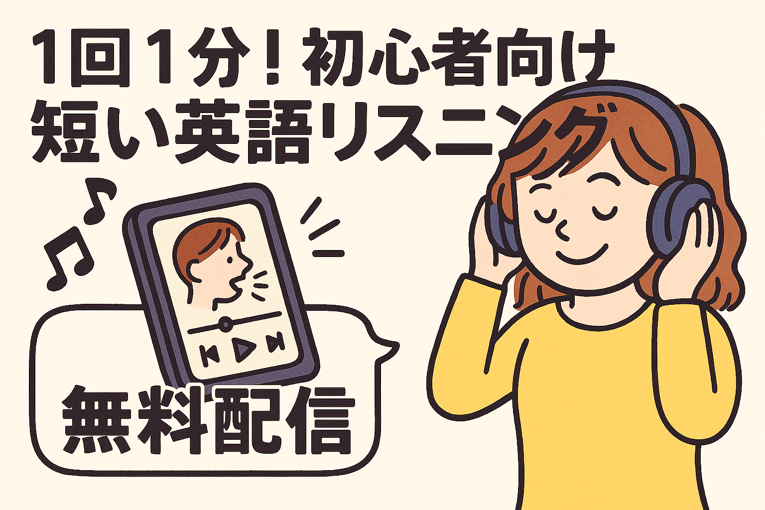 1回1分!初心者向け「短い英語リスニング」無料配信