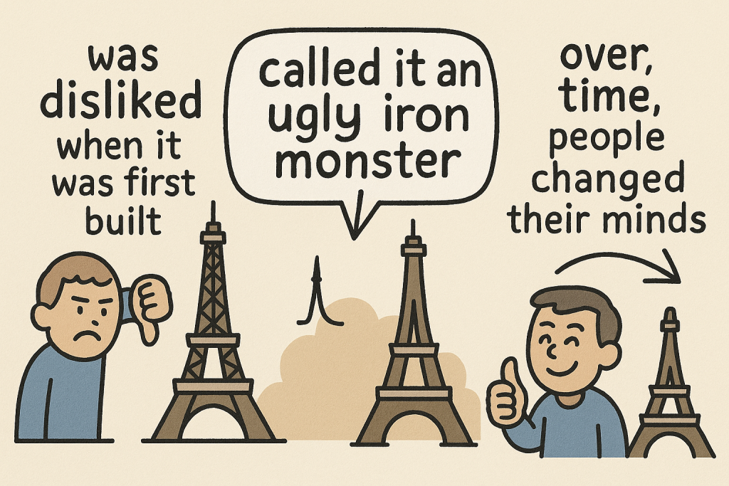 イメージでわかる英文法表現:エッフェル塔は最初、嫌われていた?(Was the Eiffel Tower Hated at First?)