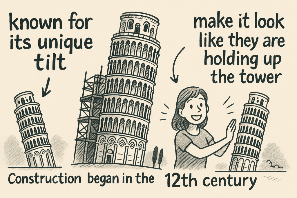 イメージでわかる英文法表現:ピサの斜塔の不思議(The Mystery of the Leaning Tower of Pisa)
