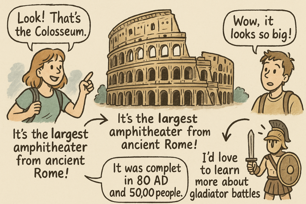 マンガでわかる「The Grand History of the Colosseum」に関連する英会話