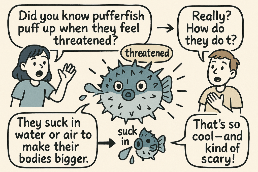 マンガでわかる「Why Do Pufferfish Inflate?」に関連する英会話