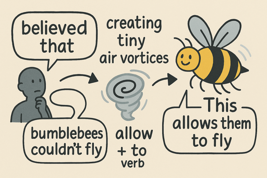イメージでわかる英文法表現:ハチはなぜ飛べるのか?(Why Can Bumblebees Fly?)