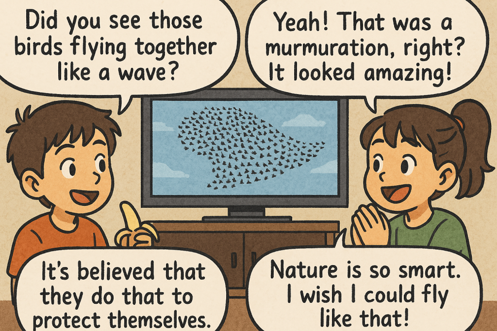 マンガでわかる「The Spectacular Flocking of Starlings」に関連する英会話