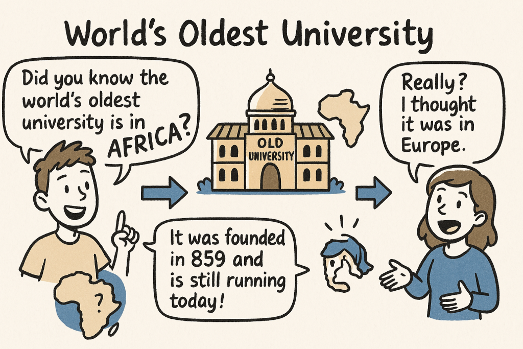 マンガでわかる「The World's Oldest University」に関連する英会話