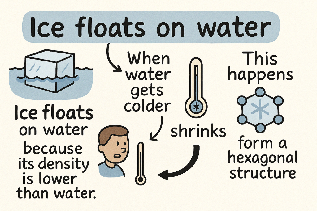 イメージでわかる英文法表現:氷は水より軽い?(Ice Is Lighter Than Water?)