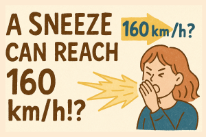 くしゃみのスピードは時速160km!?
