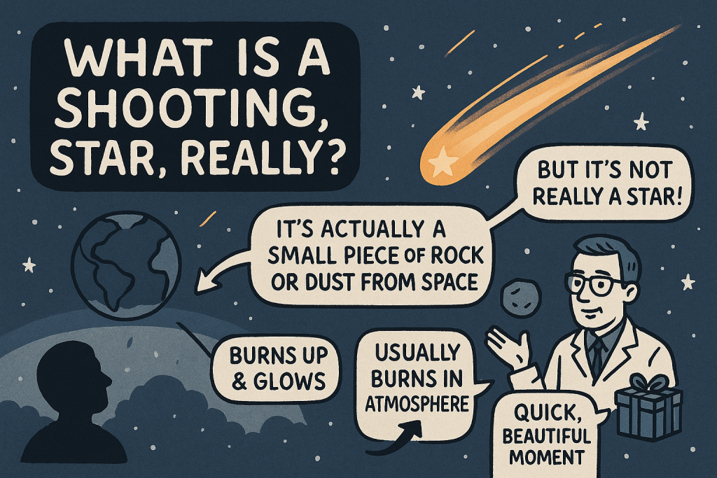 絵で見る英語で雑学:流れ星って本当は何?(What Is a Shooting Star, Really?)