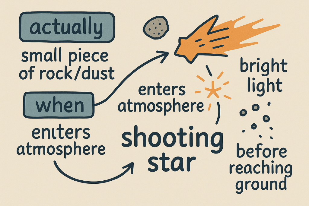 イメージでわかる英文法表現:流れ星って本当は何?(What Is a Shooting Star, Really?)