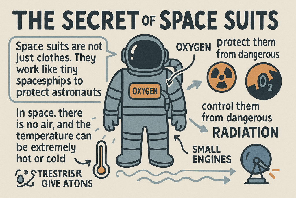 絵で見る英語で雑学:宇宙服のひみつ(The Secret of Space Suits)