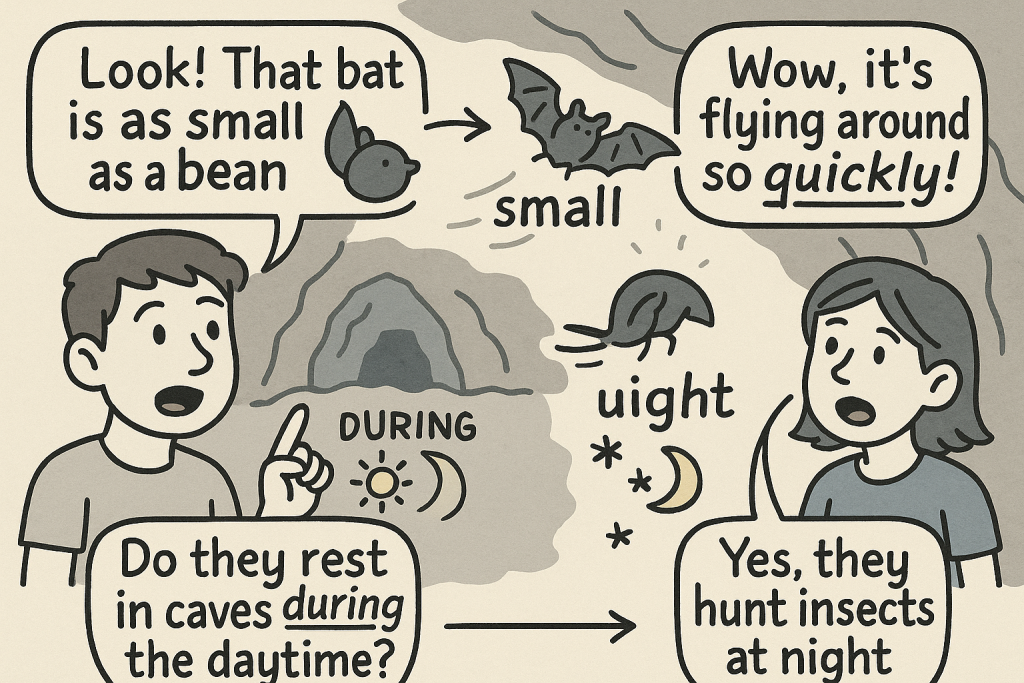 マンガでわかる「The World's Smallest Mammal - Kitti's Hog-Nosed Bat」に関連する英会話